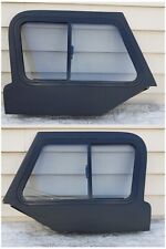 87-95 Jeep Wrangler Yj Upper Door Fiberglass Hard Top Black Sliding Glass Window