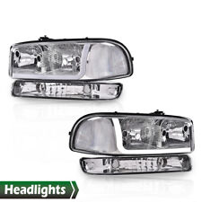 Led Drl Clear Chrome Headlightsbumper Lamps Fit For 1999-2007 Gmc Sierrayukon
