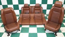 Note 14 Mustang Coupe Brown Leather Power Manual Buckets Backseat Seats Set