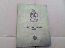 Mg Td Mgtd Akd834 Service Parts 1958 A4 Size