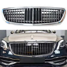 Chrome Front Grill For Mercedes Benz S-class W222 2014-2020 Maybach Style Silver