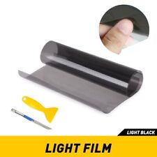 12x72 Gloss Dark Black Smoke Headlight Taillight Fog Light Tint Film Vinyl