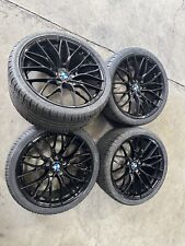 Set Of 4 19 Gloss Black Mesh Style 5x120 Rims Fits Bmw 3 4 Series W Tires