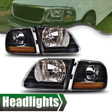 Fit For 97-03 Ford F15099-02 Expedition Black Headlightscorner Lights Pair