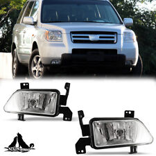 For 2006-2008 Honda Pilot Fog Lights Front Bumper Driving Lamps Clear Lens Pair