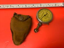 Vtg Model A Tire Pressure Gauge U.s. With Leather Pouch 