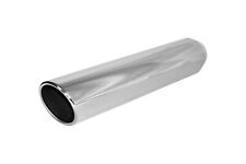 Brand New Polished Stainless Exhaust Tip Rolled Angle 2 14 In 3 Out 18 L