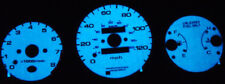 Bluegreen Glow Gauge Face Overlay Fit For 1996-2000 Honda Civic Manual W Tach