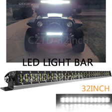 32 Inch Slim Led Light Bar Flood Spot Combo Fit For Jeep Wrangler Jl Yj Tj Jk