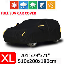 Xl Suv Car Cover Waterproof Sun Snow Dust All Weather Protection W Zipper Black