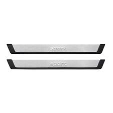 Door Sill Scuff Plate Scratch Protector For Jeep Wrangler Sport Steel Silver 2x