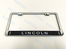 1 Pc Lincolnreserved Style Stainless Steel Chrome License Plate Frame