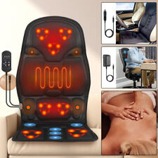 8 Modes Massage Seat Cushion Heated Back Neck Leg Body Massager Chair Home Car