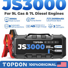 Topdon Js3000 Jump Starter 3000 Peak Amps 12 Volt Jumper Starter Battery Booster