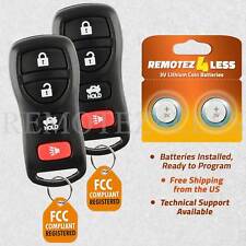 2 For 2007 2008 2009 2010 2011 2012 Nissan Sentra Remote Car Keyless Key Fob