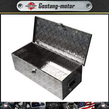 30 X 13 X 9.8 Cuboid Aluminum Diamond Plate Tool Box For Truck Flatbed Rv