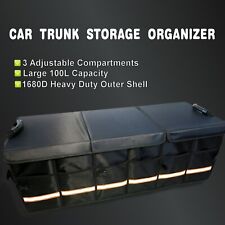 Xxl Car Trunk Organizer Suv Trunk Cargo Fold Up Bag Box 3-in-1 Large Caddy Bin