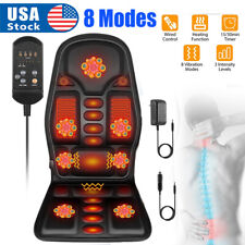 8 Modes Massage Seat Cushion Heated Back Neck Body Massager Chair For Home Car
