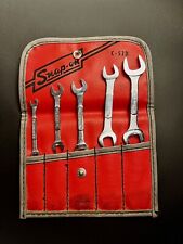 Vintage Snap On 5 Piece Sae Open End Wrench Set C-52d W Kit Bag 316 To 916