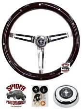 1970-1973 Mustang Steering Wheel Pony 15 Muscle Car Mahogany Wood