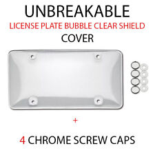 Unbreakable Clear Bubble License Plate Tag Holder Frame Bumper Shield Cover New