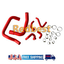 Silicone Hose Kit Clamp Radiator Fits Ford 1986-1993 92 Mustang Lx Gt Cobra Red