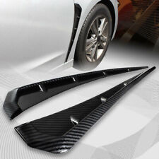 2x Black Carbon Fiber Car Exterior Side Fender Vent Air Wing Cover Accessories
