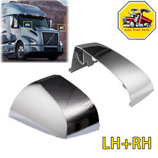 2pcs Chrome Hood Mirror Cover Set For 2004-2017 Volvo Vnl Left And Right Side