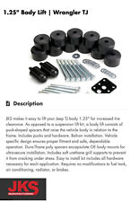 1997-2006 Jeep Tj Lj Wrangler 1.25 Jks Mfg. Body Lift Kit Jks9904