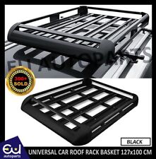 Universal Aluminium Roof Rack Basket Tray Luggage Cargo Carrier Black 127x100 Cm