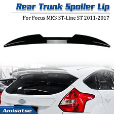 Gloss Black Rear Trunk Spoiler Lip Wing For Focus Mk3 St-line St 2011-2017