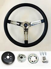 Falcon Thunderbird Galaxie Ltd Steering Wheel Black On Chrome Spokes 13 12