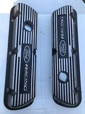 Ford Racing Aluminum Valve Covers For 289 302 351w Vgc Black Finned 5.0