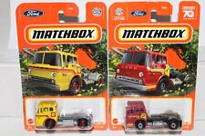 Matchbox 63 And 18 1965 Ford C900 Yellow And Red Variations Lot Of 2