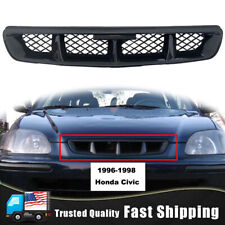 Fits 1996-1998 Honda Civic Mug Style Abs Black Front Hood Bumper Grille Grill
