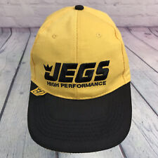 Jegs High Performance Ball Cap Hat Adjustable Yellow Black Trucker Embroidered