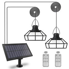 Double Head Led Pendant Light Solar Power Outdoor Indoor Garden Yard Shed Lamp
