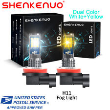 Dual Color Car H11 H9 H8 Led Strobe Fog Lightheadlight Bulbs Four Mode Version