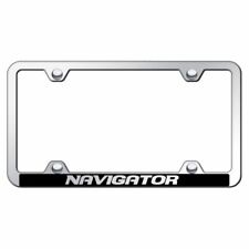 Lincoln Navigator Chrome With Black Plastic License Plate Frame