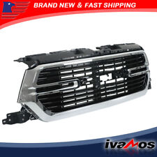 For Dodge Ram 1500 2019 2020 2021 2022 Front Grill Glossy Black Wchrome Grille