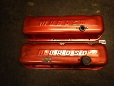 Vintage Moroso Big Block Chevy Red Anodized Aluminum Valve Covers 396 427 454 Bb