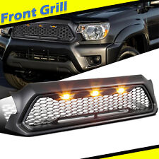 Front Grille Bumper Grill W Led Lights For 2012-2015 Toyota Tacoma Matte Black