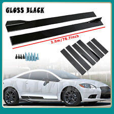 78.7 Gloss Black Side Skirt Extention Spolier For Mitsubishi Eclipse Gs Gt Se