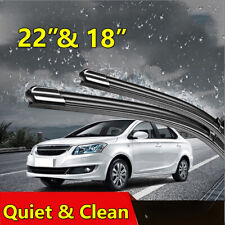 Premium 22 18 Windshield Wiper Blades J-hook Quality Bracketless Frameless