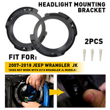 For 2007-2018 Jeep Wrangler Jk 7 Headlight Mount Bracket Ring Abs Replace Parts