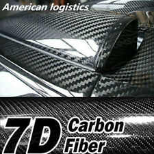 Carbon Fiber Center Console Wrap Sticker Armrest Cup Holder Panel Trim Interior