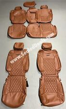 Mahogany Katzkin Leather Seat Covers For Toyota Tundra With Diamond Stitching