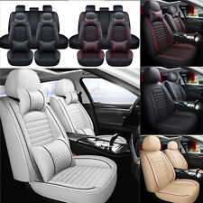 For Ford Premium Leather Front Rear Car Seat Covers 5-seats Protector Full Set