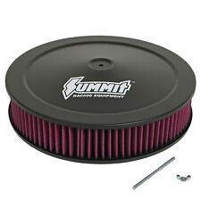 Summit Racing Equipment Black Steel Air Cleaner 14x3 Re-usable Filter Drop Base
