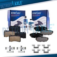 Front Rear Ceramic Brake Pads With Hardware For 2011 - 2014 Ford Mustang
